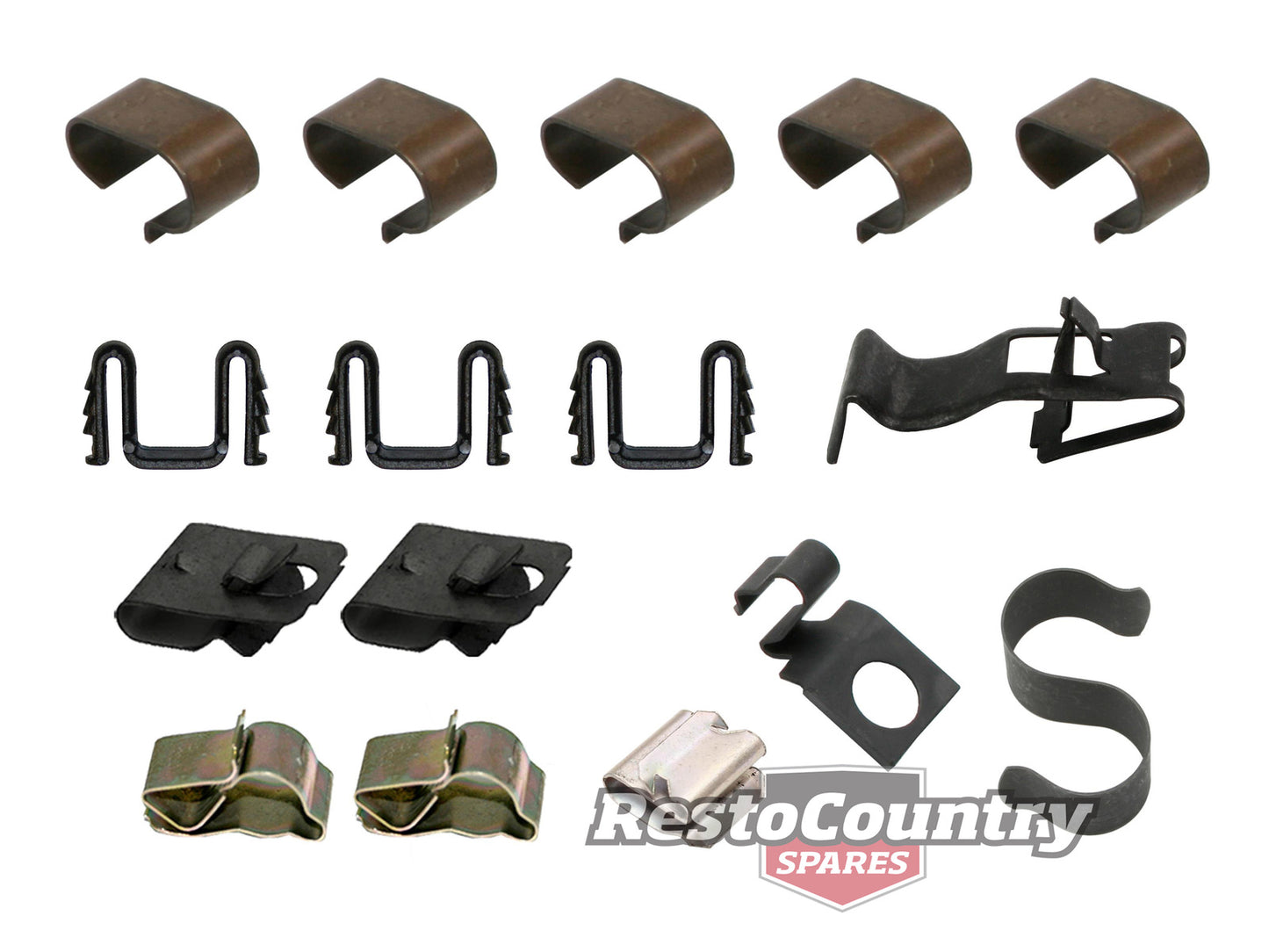 Holden Engine Bay Clips Set HG suits all models wiring wire loom - FC1008