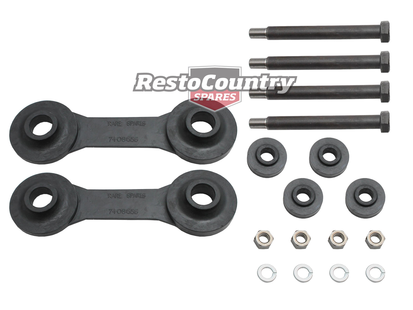 Holden Front End Mounting Rubbers + Bolts Kit Late FJ k frame cross member - FEK3A