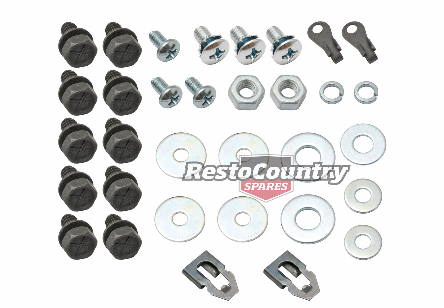 Holden Bolts +Nuts +Clip Internal FRONT Door Kit HQ HJ HX HZ latch rod regulator - FK1000