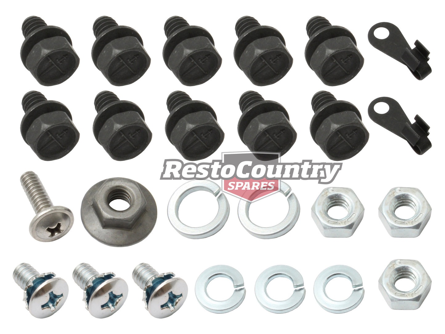 Holden Bolts +Nuts +Clips Internal REAR Door Kit HQ HJ HX HZ latch rod regulator - FK1001