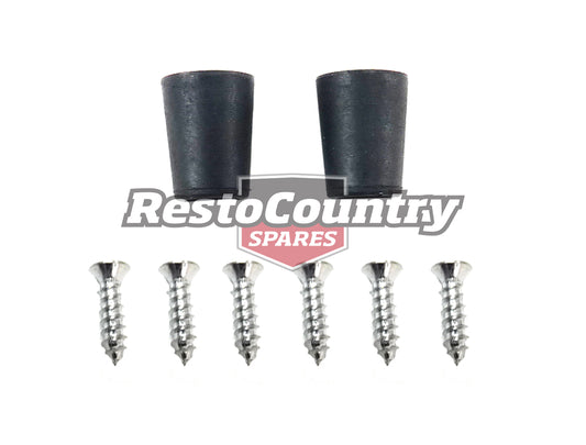 Ford Sunvisor Mounting Screw + BLACK Tip Kit XT XW XY ZA ZB ZC ZD sleeve - FK2017A