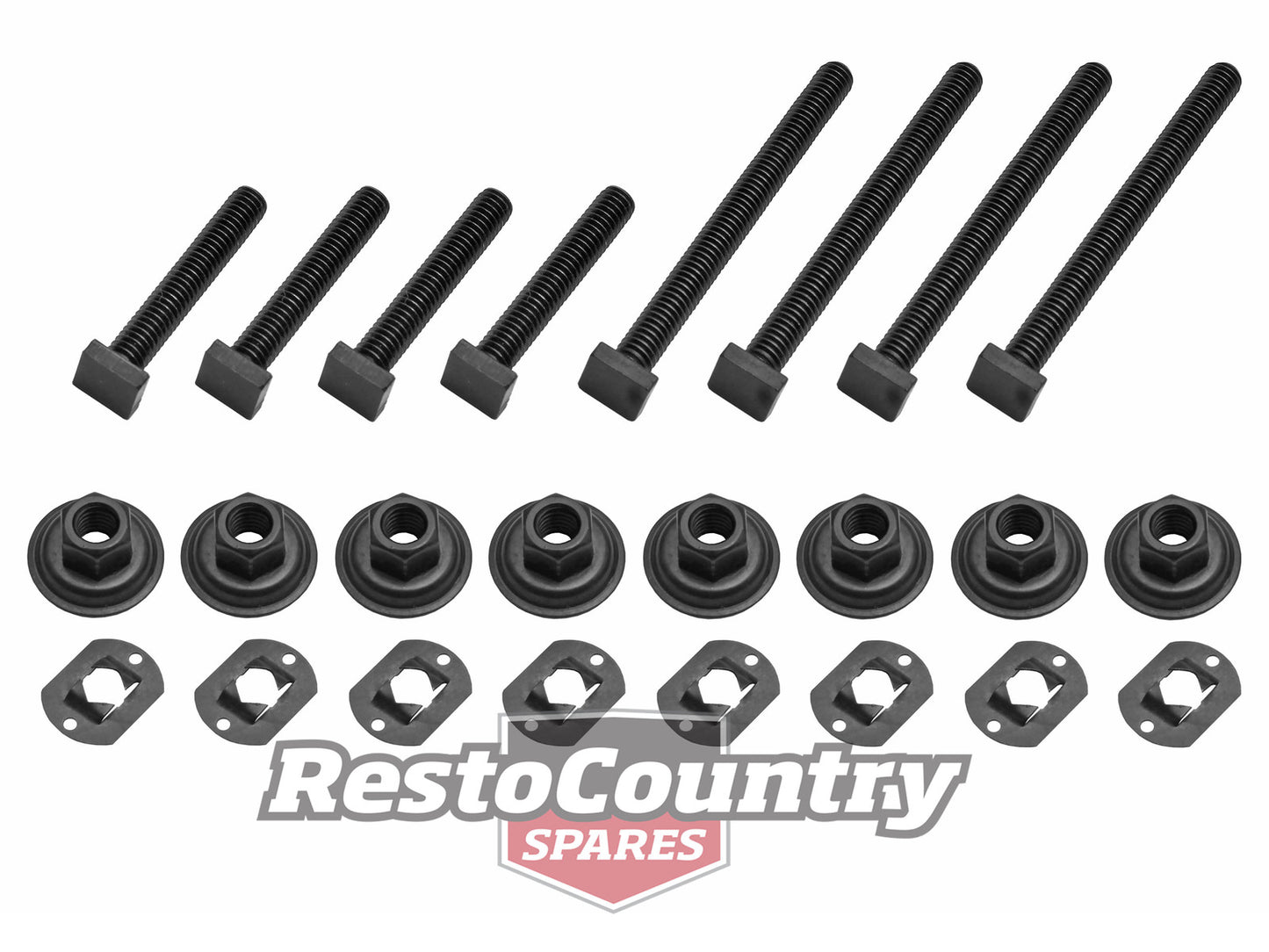 Ford Front Bucket Seat To Floor Bolt Fitting Kit XR XT XW XY nut screw rail - FK2032