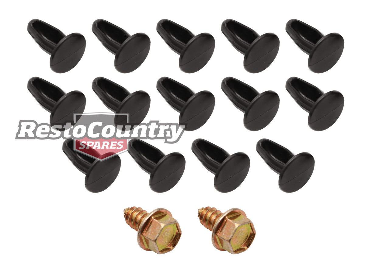Ford Splash Shield Fitting Clip + Screw Set XA XB ZF ZG mud cover - FK2035