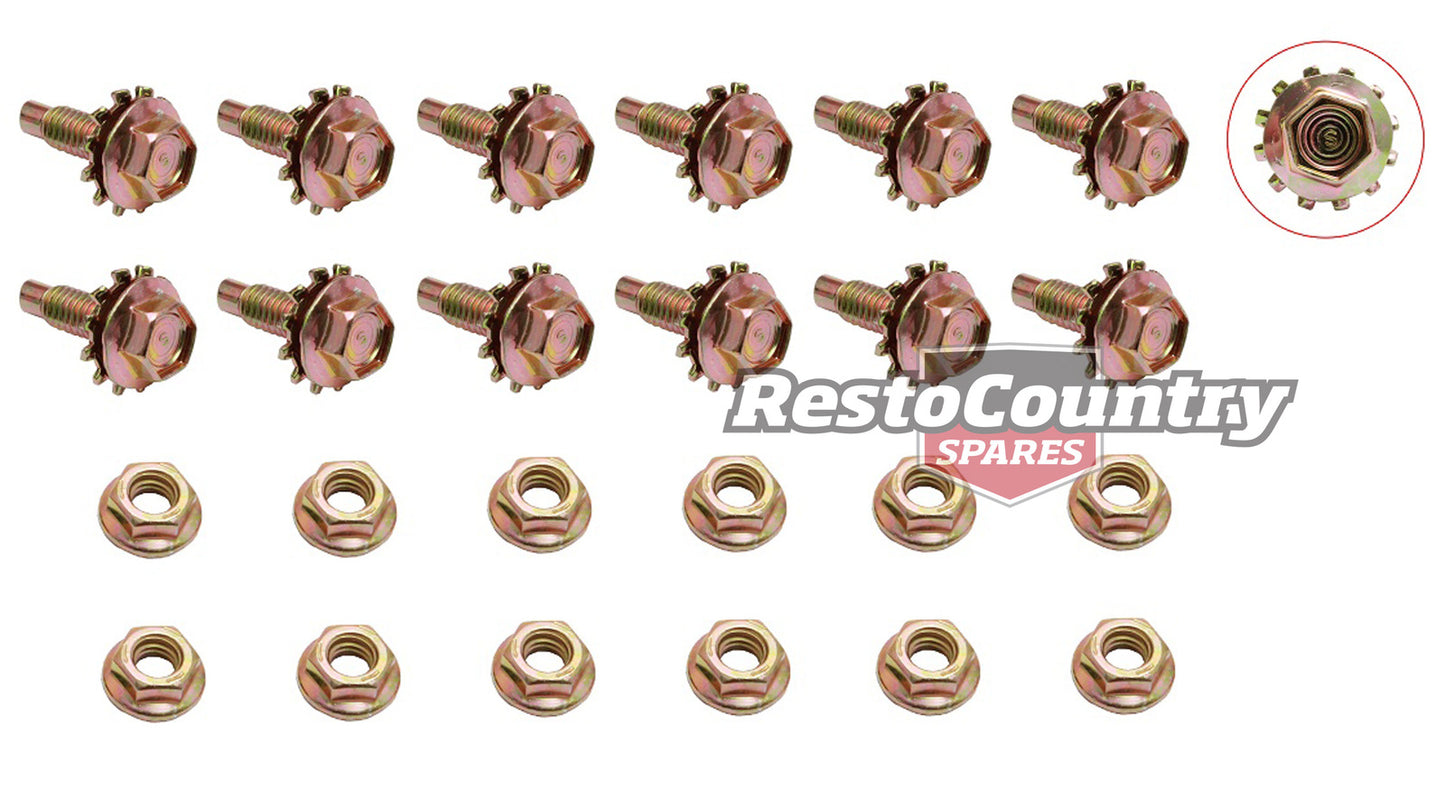 Ford Front Bump Stop Mounting Plate BOLT KIT XR XT XW XY XA XB XC nut bumper - FK2037