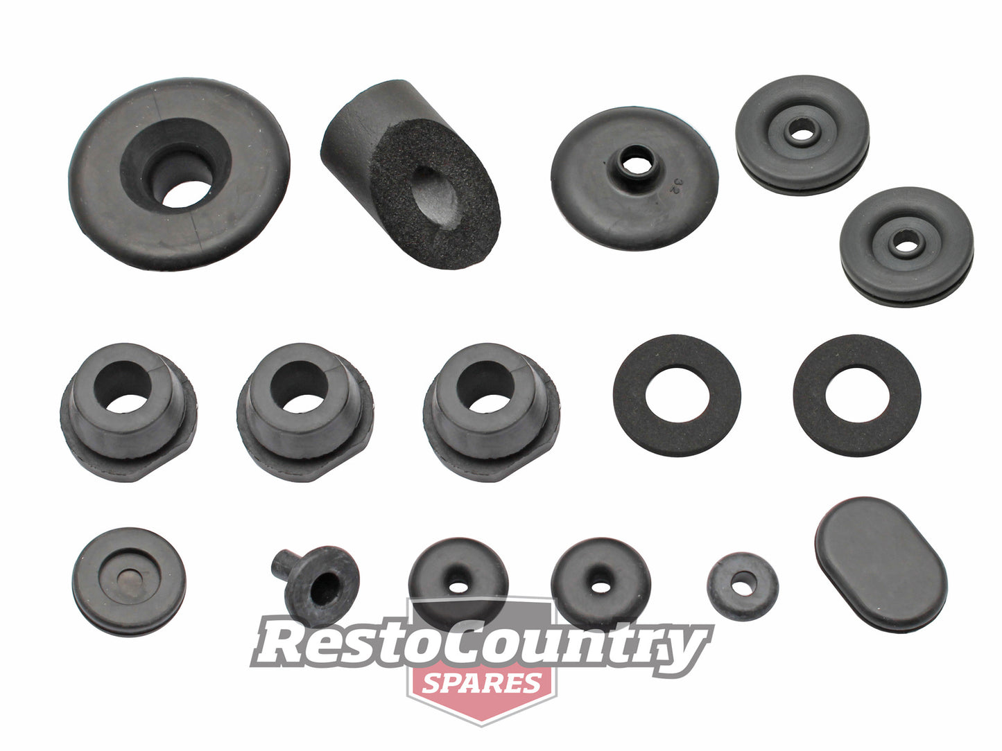 Ford Engine Bay Rubber Grommet Seal Kit x16 XA XB XC ZF ZG ZH  plug firewall - FW2005