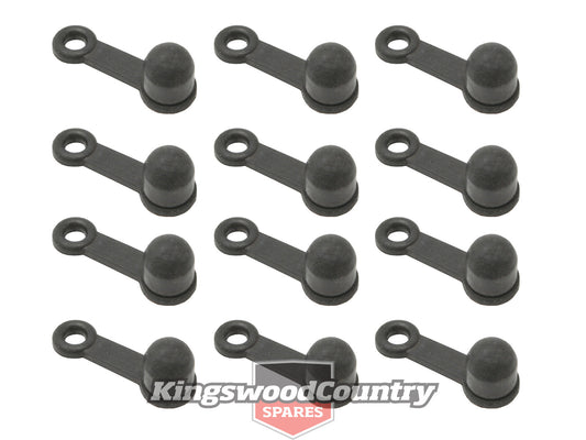 Holden Ford Valiant Grease Nipple Boot Set rubber seal brake bleed x12 - GBK12