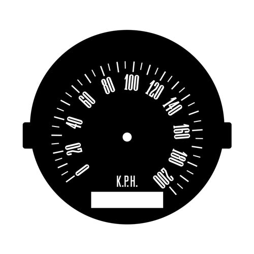 Ford Speedo Conversion Decal XW XY 120 MPH to 200 KPH gauge instrument miles - GD2001D