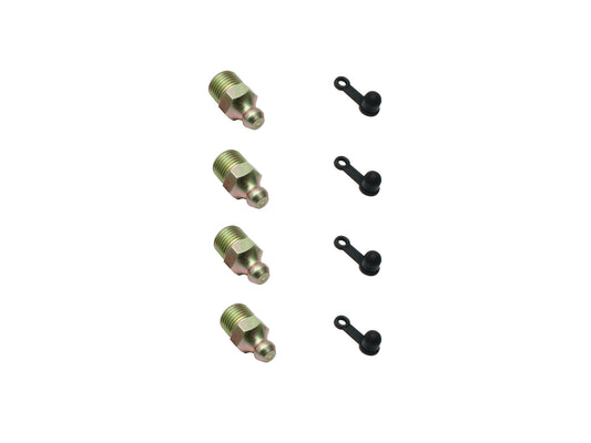 "Universal Straight Grease Nipple + Boot 1/8" BSP 8pcs Kit - GNK2"