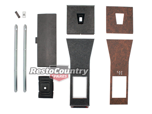 Holden Manual Gear Shift Console Cover Lid Surround & Boot Kit 4spd WALNUT HG - GSB1011WN