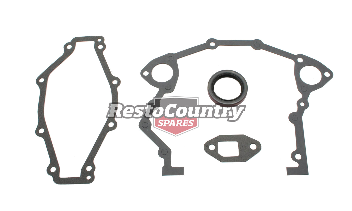Holden V8 RED BLUE BLACK Timing Cover Water Pump Gaskets Crank Seal 253 308 - GSTCS20E