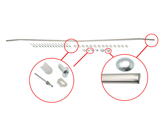 Holden Bonnet Moulding Chrome Trim + Fitting Clips HK HT HG  mold - H1123