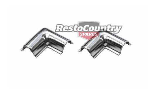 Holden Torana REAR Windscreen Locking Strip Corner Escutcheon x2 LH LX UC Sedan - H1284B