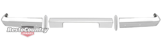 Holden Rear Bumper Bar inc Overriders 5 Piece Set EH NEW Triple Chrome Plated - H1286