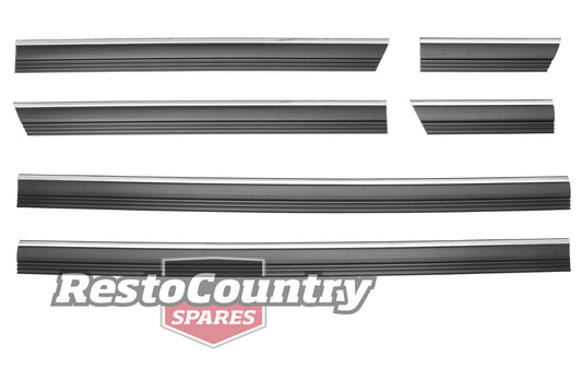 Holden Commodore Rubber Body Mould + Chrome Strip Set VH SL/E Sedan Wagon sle - H1391A