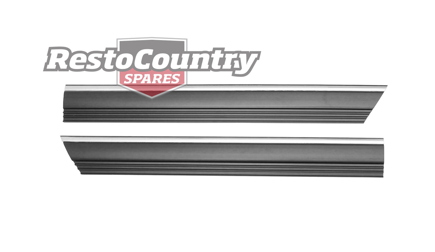 Holden Commodore Rear Quarter Rubber Body Mould + Chrome Strip PAIR VH Wagon - H1391B