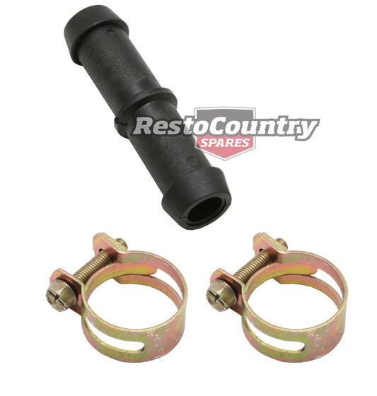 "Holden Ford Heater Hose Joiner + Clamps 5/8" XK-XH HQ-WB VN-VT - HH1004"