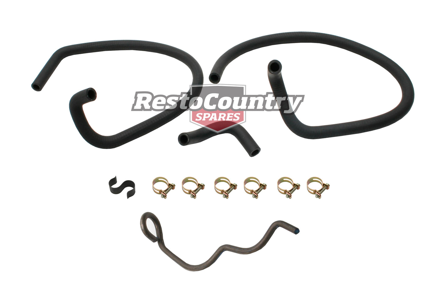 Holden V8 Heater Hose +Original Type Clamps Kit Torana LX ADR27A onwards - HH1013