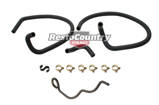 Holden V8 Heater Hose +Original Type Clamps Kit Torana LX ADR27A onwards - HH1013