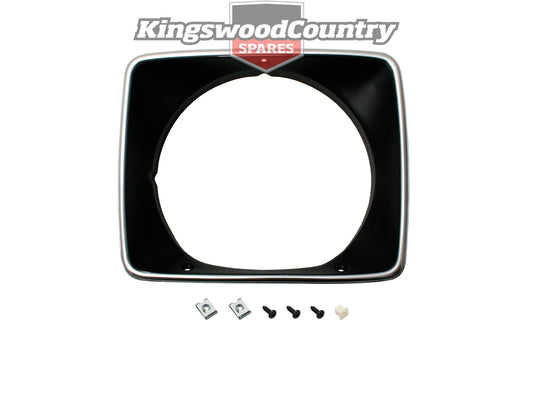 Holden GTS Sandman Headlight Surround Rim HJ HX Black Single x1 head light - HLR1000C