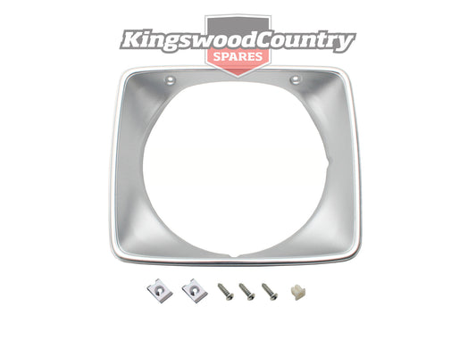 Holden Headlight Surround Rim x1 HJ HX HZ Silver Belmont Kingswood head light - HLR1000D