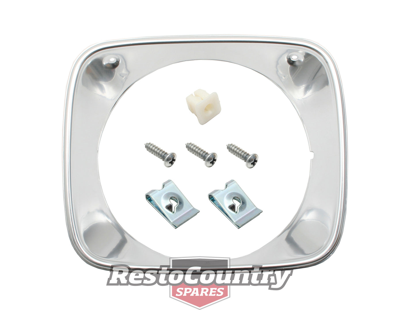 Holden Torana Headlight Surround Rim x1 SILVER LH LX + Fitting Screws - HLR1003
