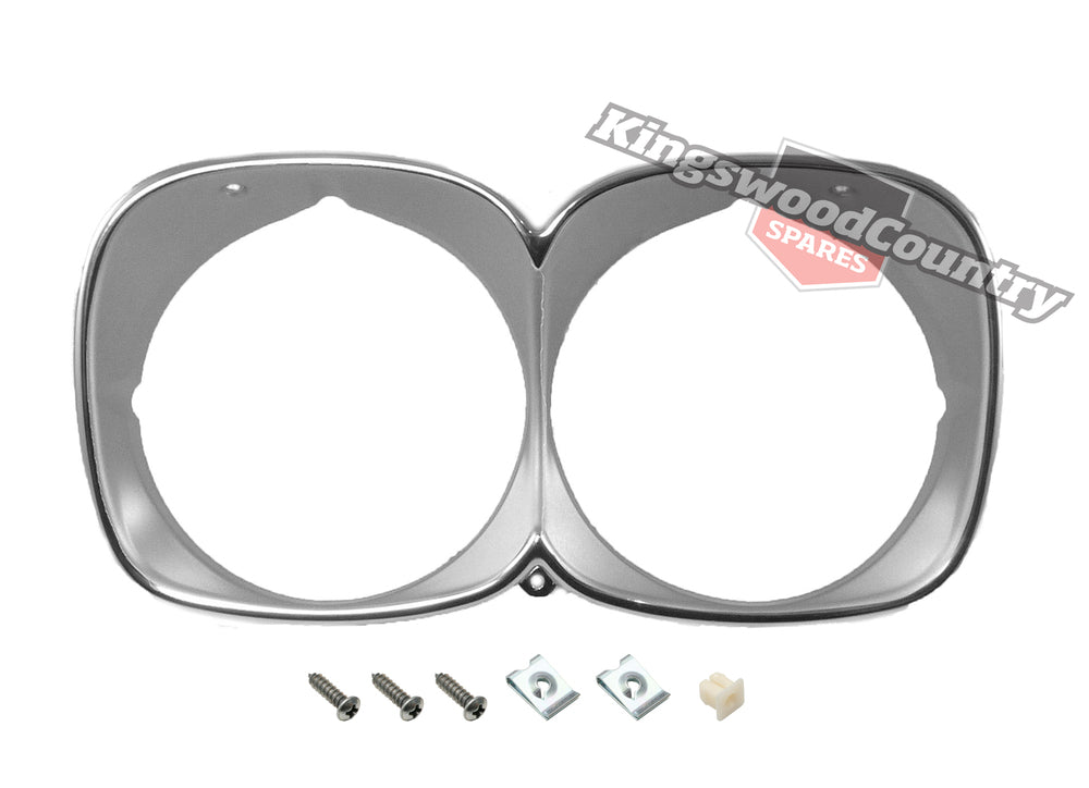 Holden HQ SILVER Twin Headlight Surround Rim Premier + LS Monaro x1 - HLR1008A