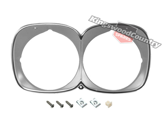 Holden HQ SILVER Twin Headlight Surround Rim Premier + LS Monaro x1 - HLR1008A