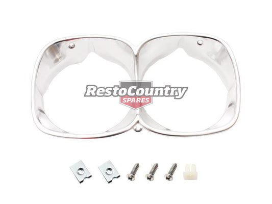 Holden HQ ANNODISED TWIN Headlight Surround x1 Rim Premier + LS Monaro - HLR1008C