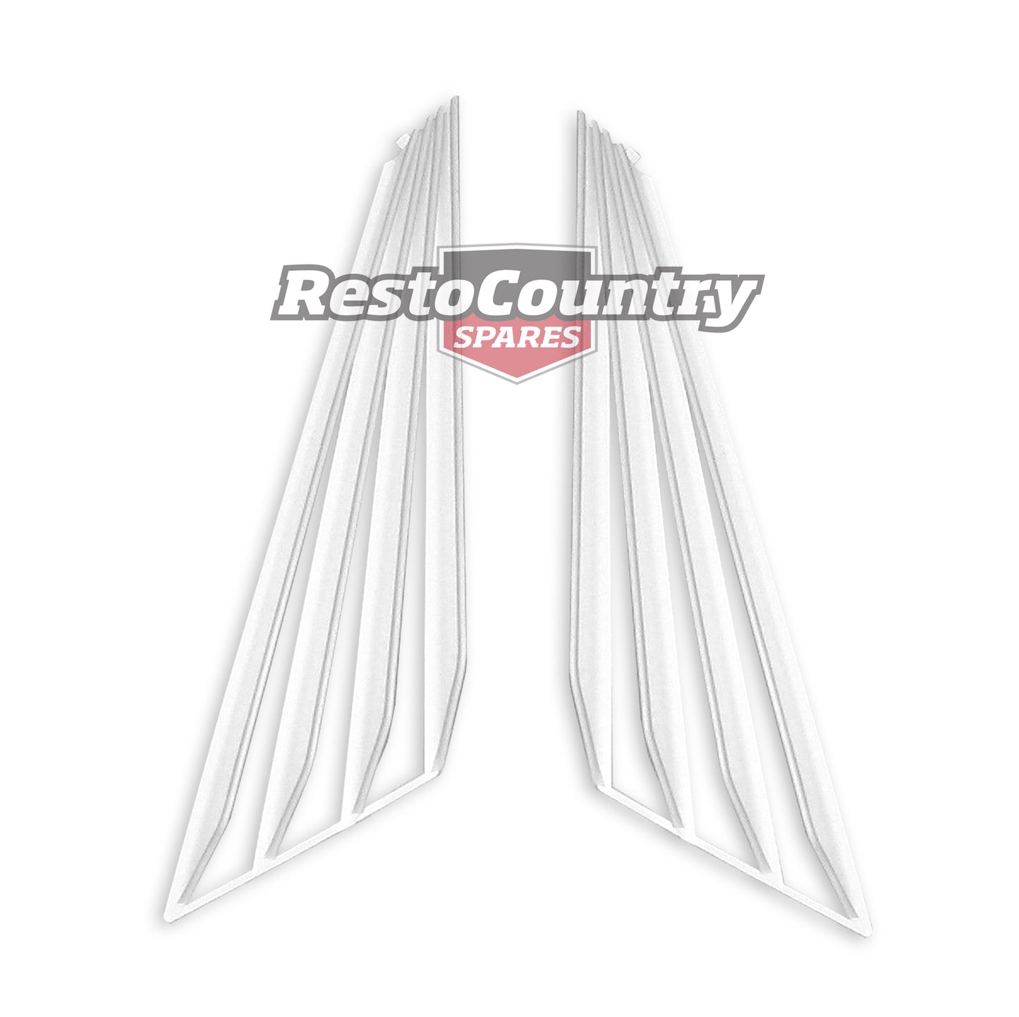 Holden Commodore Quarter Window Venetian Blind Pair VK VL FAN Type WHITE shade - HM0232W