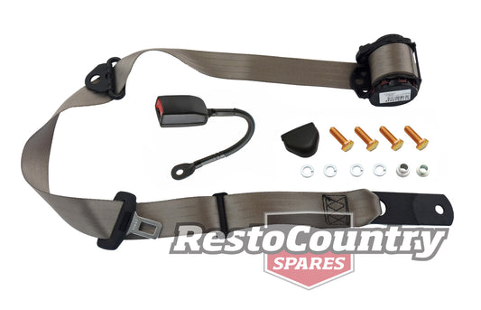 Holden Ford Front Inertia BUCKET Seat Belt CAPPUCCINO 400mm Stalk - K1513C