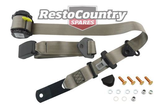 Holden / Ford FRONT Inertia BENCH Seat Belt CAPPUCCINO ADJ WEBB Stalk - K2255C
