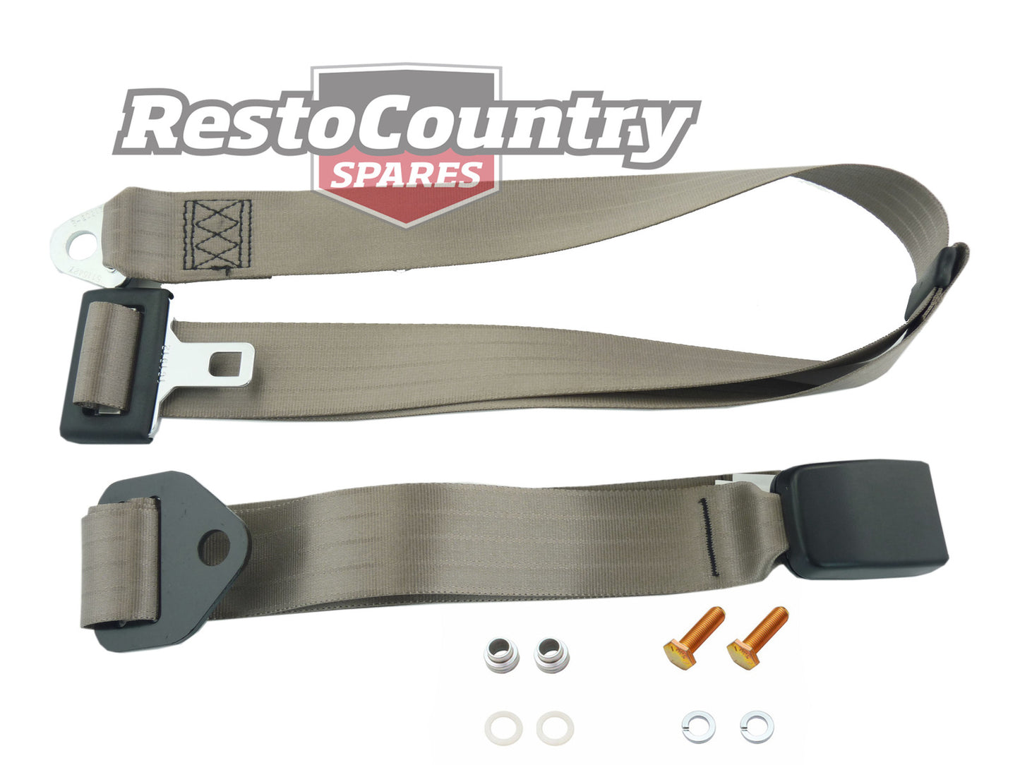 Holden / Ford LAP Seat Belt x1 CAPPUCCINO Adjustable Front or Rear (centre) - K2258C