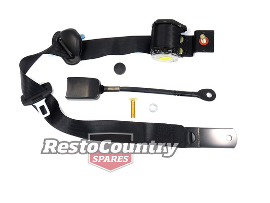 Holden Front Seat Belt LEFT WB Statesman Bucket Seats Black seatbelt harness - K3627