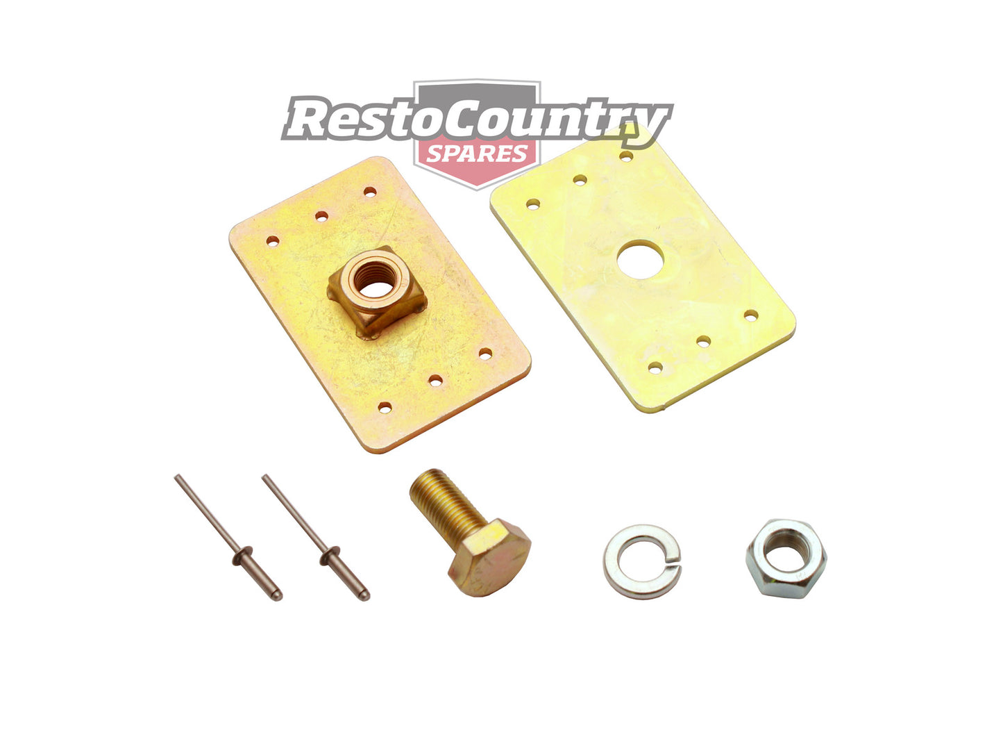 Universal Seat Belt Reinforcing Plate Fitting Kit 80 x 50mm  mount nut bolt - K4400