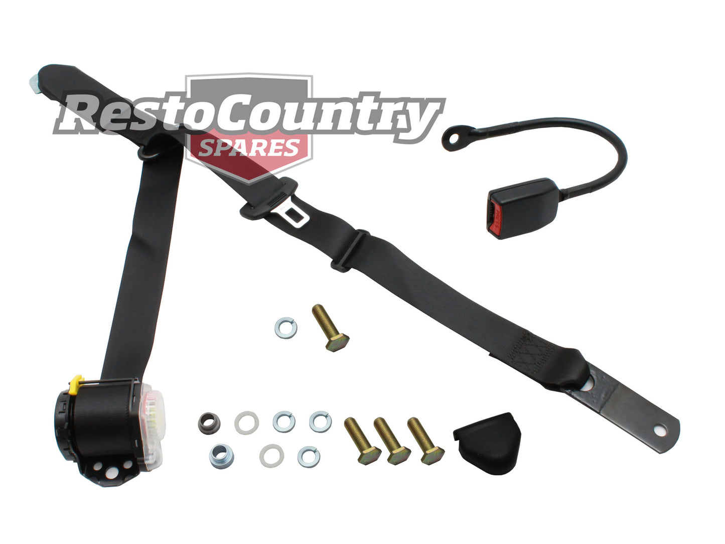 Holden / Ford FRONT Inertia Seat Belt x1 BLACK + DROPLINK - KDL1513