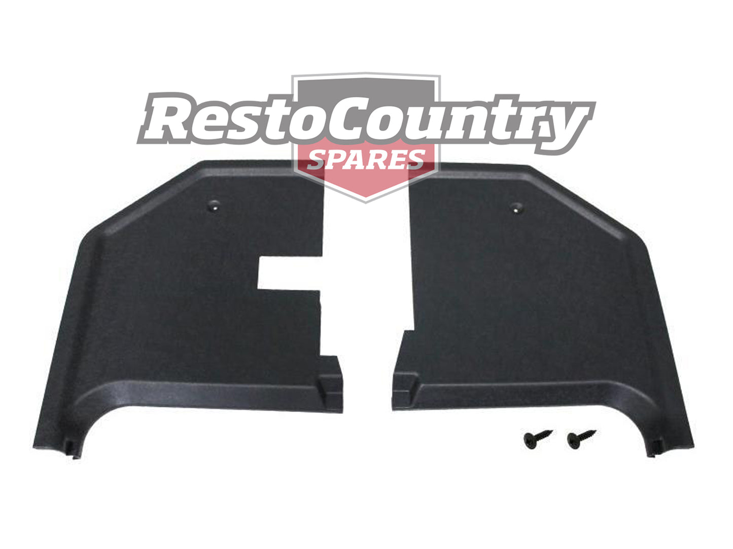 Ford Kick Panel + Screws Pair LEFT +RIGHT Black XA XB ZF ZG Falcon Fairlane trim - KP2002