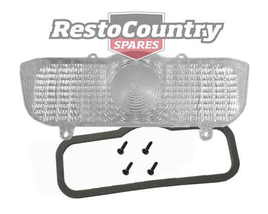 Holden HQ CLEAR Front Indicator Parker Lens + Gasket + Screws kit NEW x1 - LFT1011