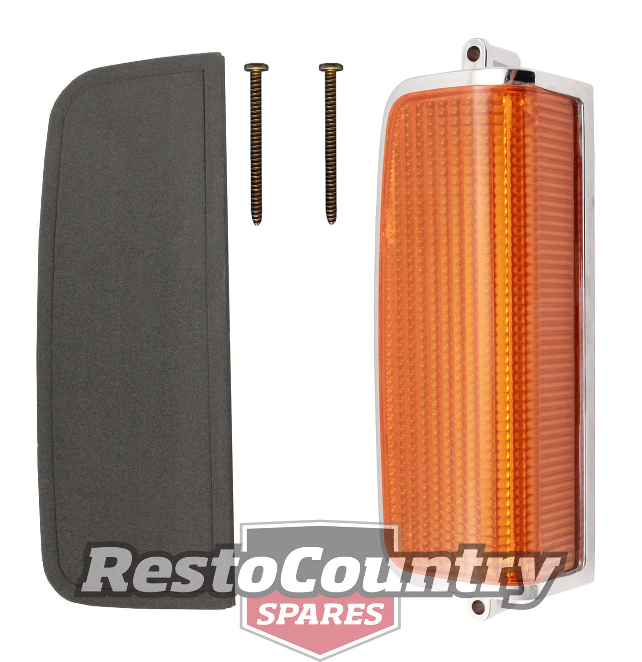 Ford XC Front Indicator Lens + Gasket + Screws Right blinker turn signal - LFT2030