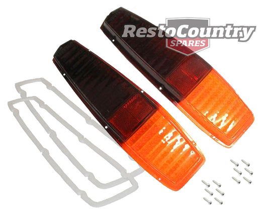 Holden Taillight Lens Pair TINTED HQ HJ HX HZ Ute Wagon Van - LRS1017PT