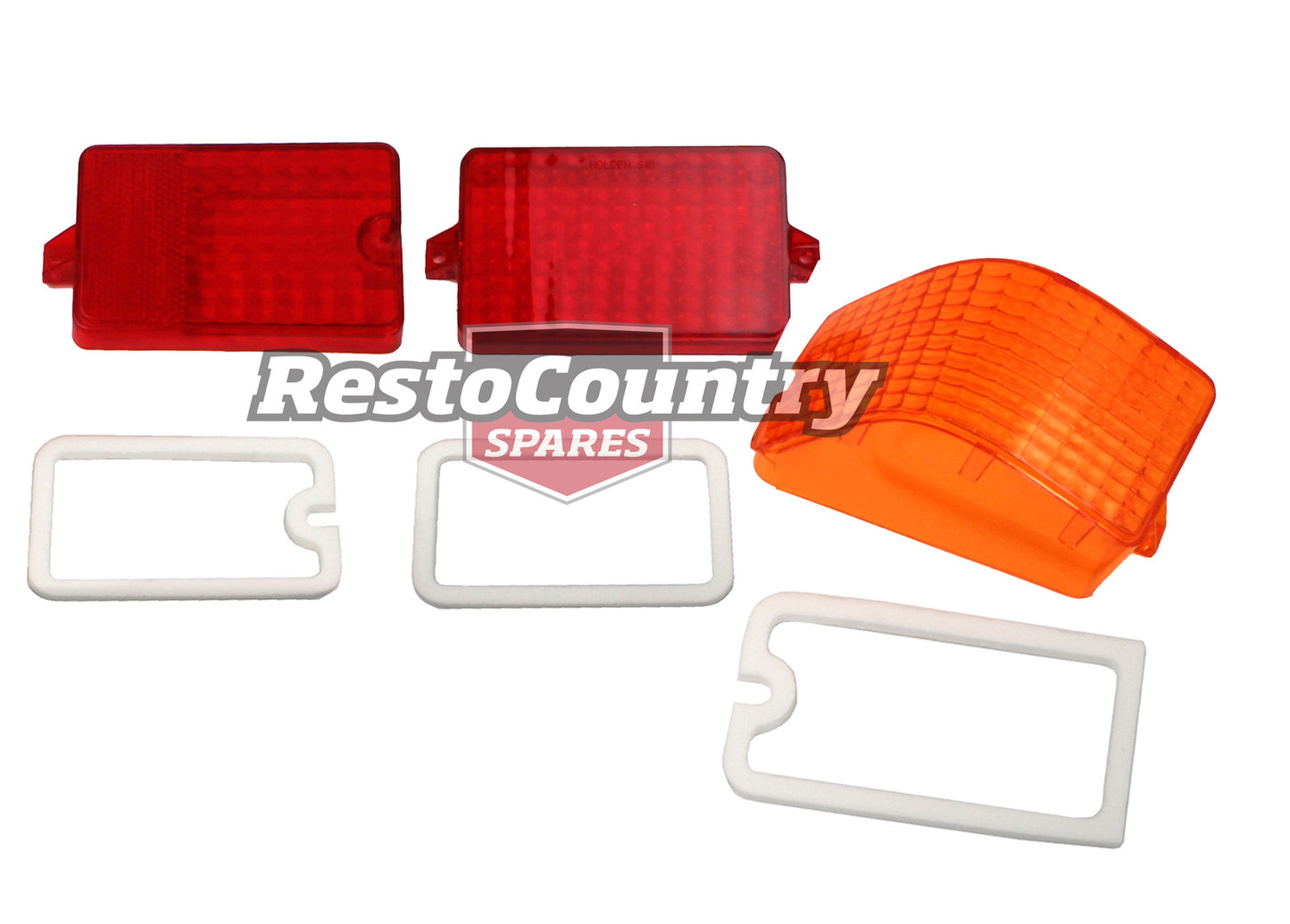 Holden Taillight Lens Set Brake + Indicator Lens LEFT LJ 3pcs stop turn - LRS1039B