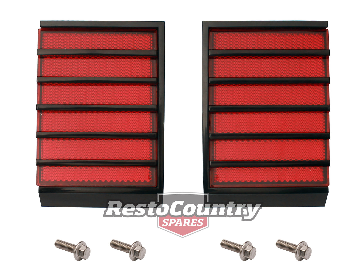 Holden VH Commodore Tail Light Extensions LEFT + RIGHT SL/E lens reflector light - LRS1083