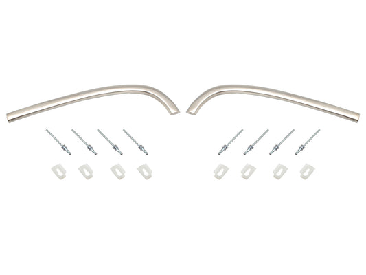 Holden Guard Front Eyebrow Left +Right +Rivet +Clips HK HT HG chrome trim fender - M1011A