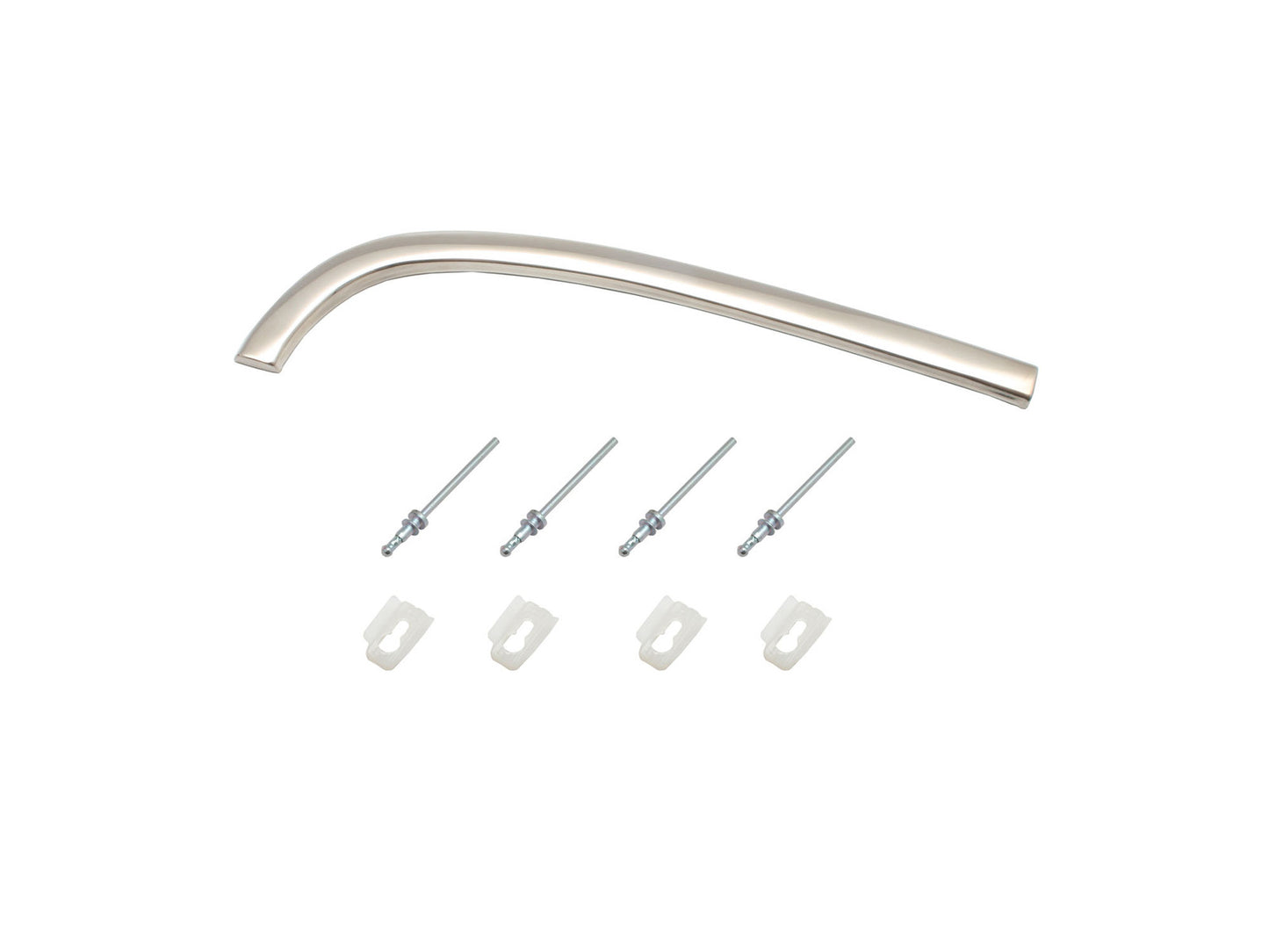 Holden Guard Front Eyebrow Moulding LEFT + Clips HK HT HG chrome trim fender - M1011L