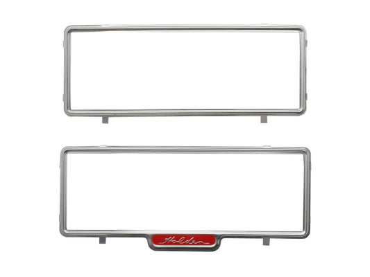 HOLDEN Script Number Plate Frames FX FJ FE FC FB EK EJ EH HD HR HK HT HG LC-LX - M31957