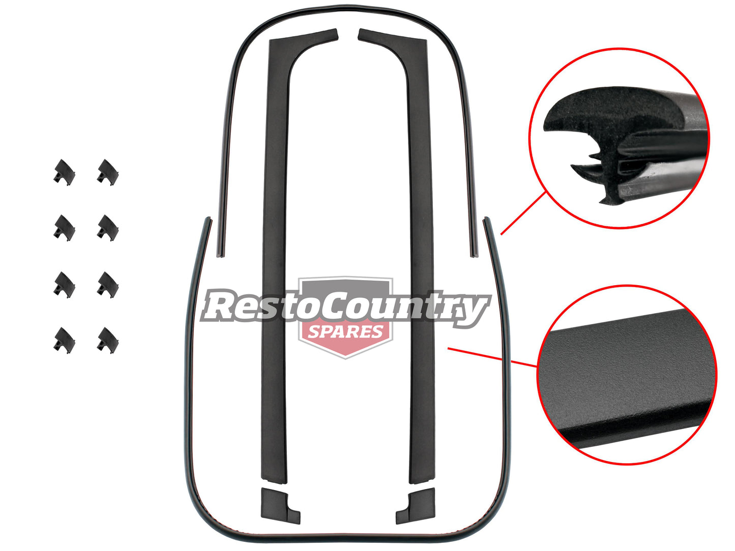 Holden Commodore VL Windscreen Moulding Kit GRAIN FINISH - M39445