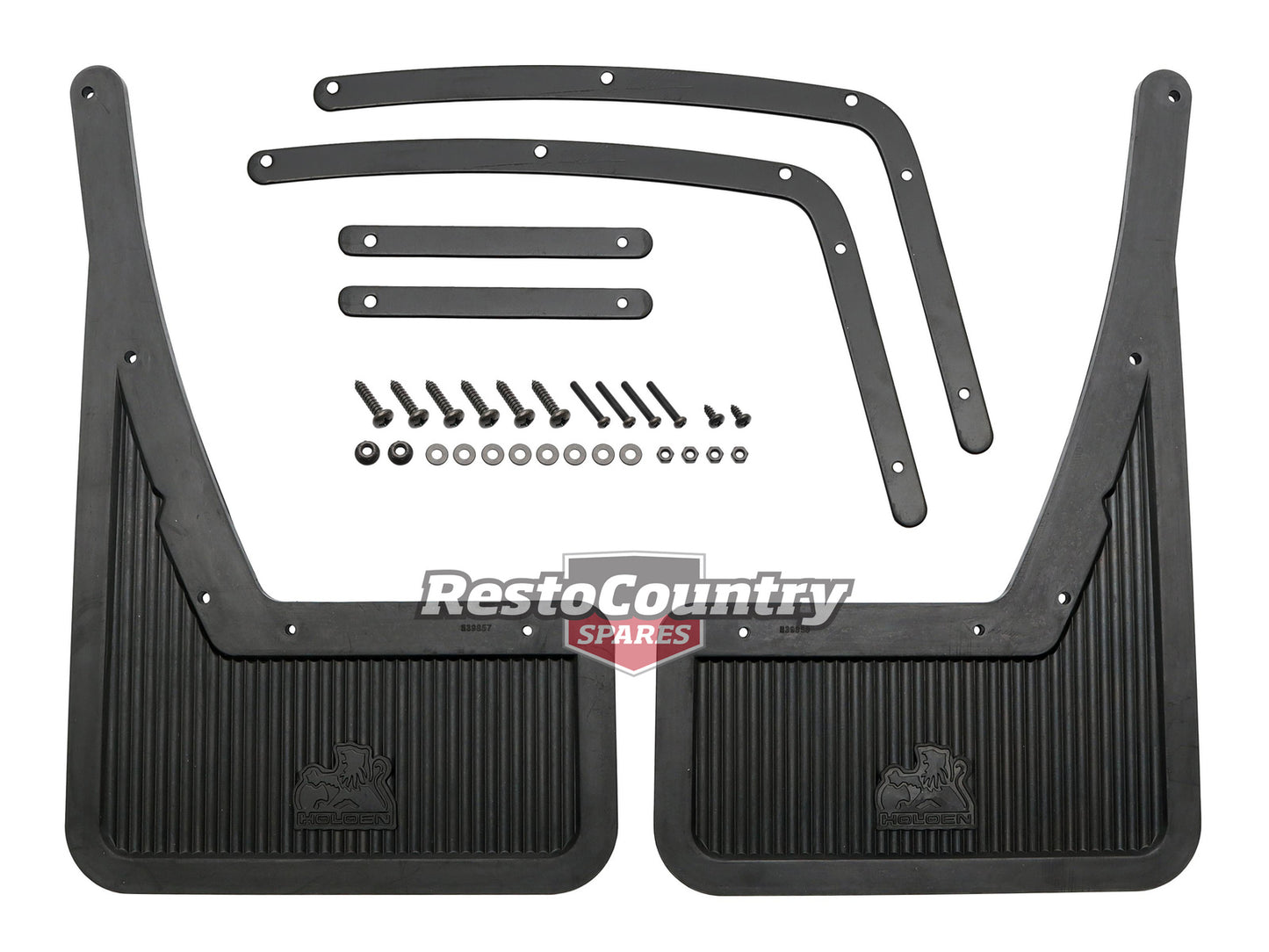 Holden Commodore FRONT Mud Flaps w/Logo Kit VN VG VQ VP VR VS mudflaps - M39856