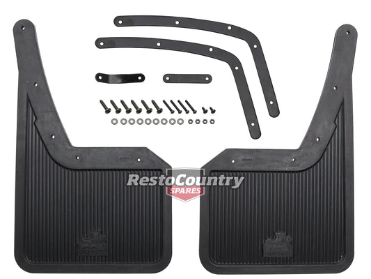 Holden Commodore REAR Mud Flaps w/Logo Kit VN VQ VP VR VS Sedan mudflaps - M39859