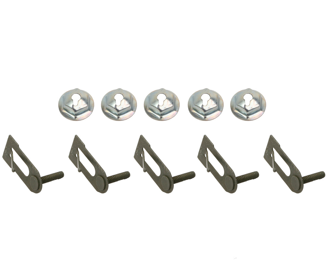 Holden Moulding Clip Set x5 Metal With Nuts HK HT HG trim  mould - MB0004