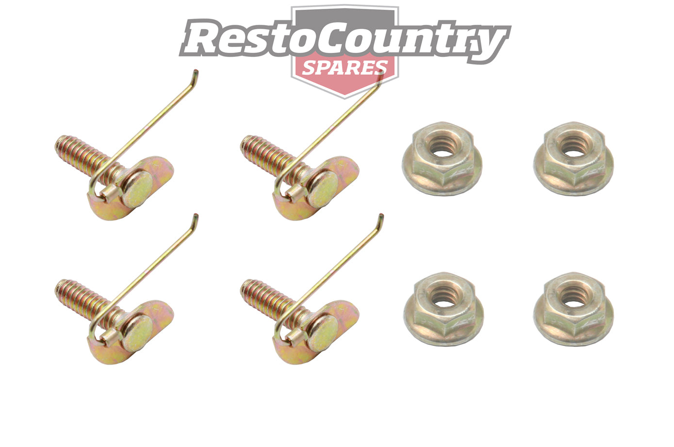 Holden Ford Universal Spring Tail Clip Set 10-24 x 3/4 Plate 16 x 3/4 4x Pieces - MS0015