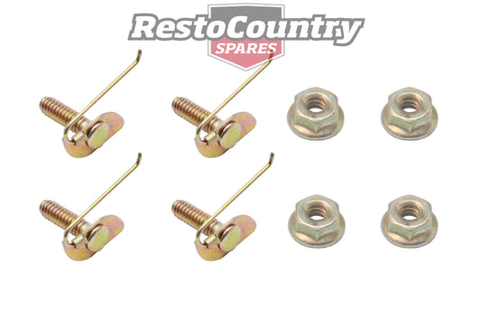 Holden Ford Universal Spring Tail Clip Set 10-24 x 3/4 Plate 16 x 3/4 4x Pieces - MS0015